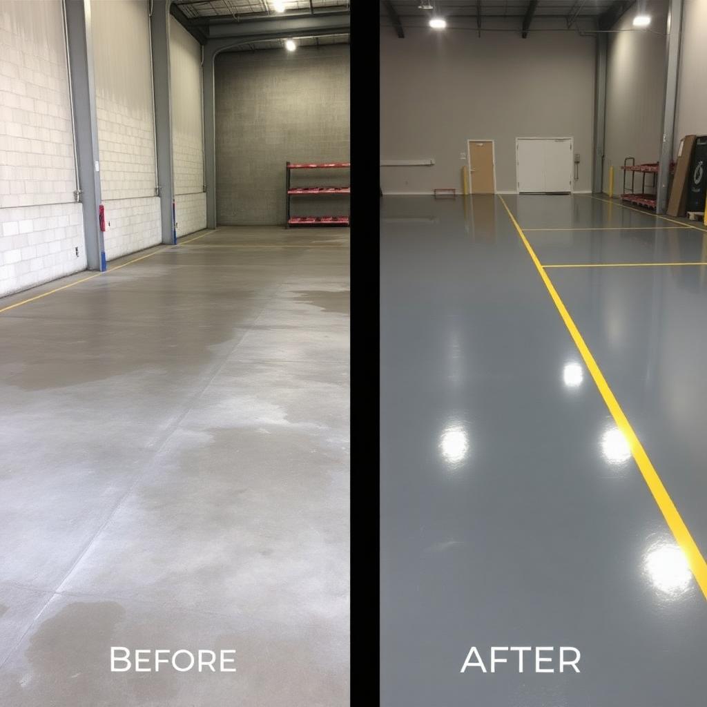 Industrial Warehouse project before and after