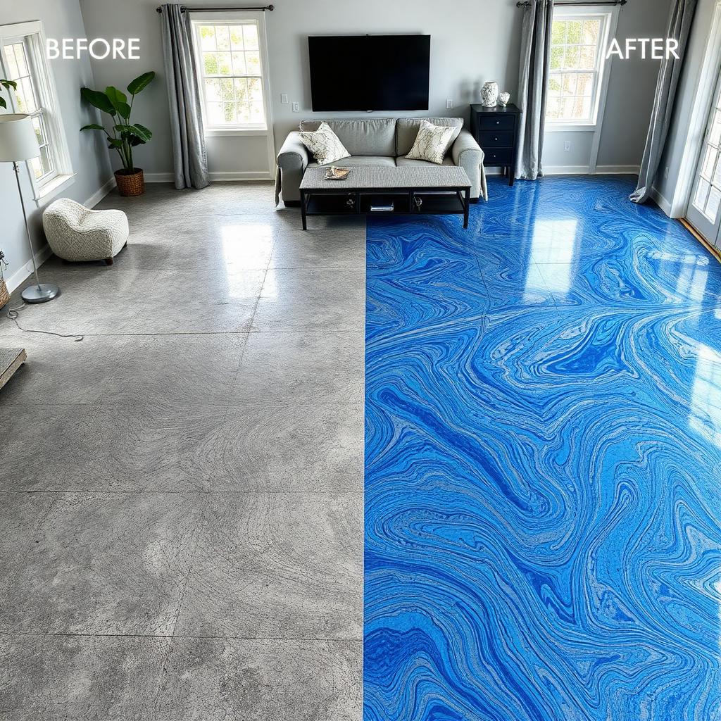 Living Room Metallic project before and after